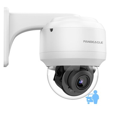 PANOEAGLE Outdoor 5MP PTZ Security PoE Dome Camera with Built-in Mic, 4X Optical Zoom 2.8mm~12mm Motorized Lens, Human Vehicle Detection, 164ft IR Night Vision, IK10, IP67