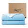 REST&reg; Evercool&reg; Cooling Comforter, Full/Queen, Blanket for Hot Sleepers, All Season Bedding to Keep Cool for Night Sweats, Breathable Lightweight Blanket, 90"x90" Inches, Aqua Blue