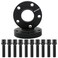 DCVAMOUS 2PC Black 5x112 Hubcentric Wheel Spacers 1 Inch with 14x1.5 Bolts (50mm Shank Ball Seat Type) 66.56 Bore Compatible with Benz Au-di 5 Lug for W210 W212 C230 C240 C320 A4 S4 A5 S5 A6 S6 A7 A8