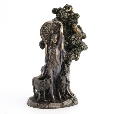 Veronese Design 9.5" Arianrhod The Goddess of Fate Cold Cast Resin Antique Bronze Finish Statue