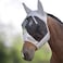 Harrison Howard CareMaster Horse Fly Mask Half Face with Ears Silver/Black Retro XL Extra Full Size