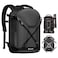 TARION Hardshell Camera Backpack: 3-side Hard Case Photography Bag DSLR Backpack with Waterproof Raincover, Laptop/Tripod Compartment for Men Women Photographers - Black