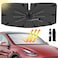 Car Windshield Sun Shade Umbrella, Upgraded Windshield Sunshades with 360&deg; Rotation Bendable Handle, Foldable Automotive Windshield Shades, Full Cover Sun Shade for Most Vehicles