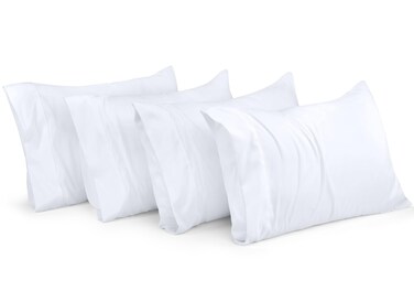 Utopia Bedding King Standard Pillow Cases - Pack of 4 - Envelope Closure - Soft Brushed Microfiber Fabric - Shrinkage and Fade Resistant Pillow Covers 20 X 36 Inches (King Std, White)