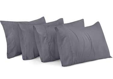 Utopia Bedding King Standard Pillow Cases - Pack of 4 - Envelope Closure - Soft Brushed Microfiber Fabric - Shrinkage and Fade Resistant Pillow Covers 20 X 36 Inches (King Std, Grey)
