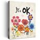 It's Ok Wall Art Canvas,Inspirational Quotes Framed Canvas Wall Art for Kids Girls Room Wall Decor,Encouragement Gifts for Girls Daughter-Flower