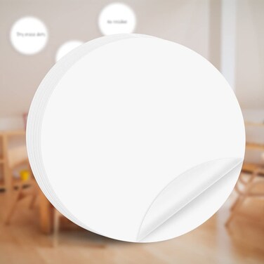White Dry Erase Dots, 20 Pack Removable Dry Erase Circles Wall Stickers Spots for Home School Classroom Teachers Students Table &amp; Desk