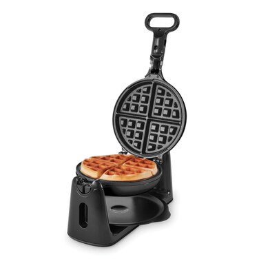 DASH Flip Belgian Waffle Maker &ndash; 1&rdquo; Thick Waffle Mold, Nonstick Waffle Iron with Quick Heat-Up, Surface - Rotating Belgian Waffle Maker for Kids and Families, Just Add Batter (Black)