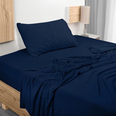 Utopia Bedding Twin Sheet Set - Jersey Knit Sheets 3 Piece &ndash; Cotton &ndash; Soft T-Shirt Stretchy Sheets (Twin, Navy)