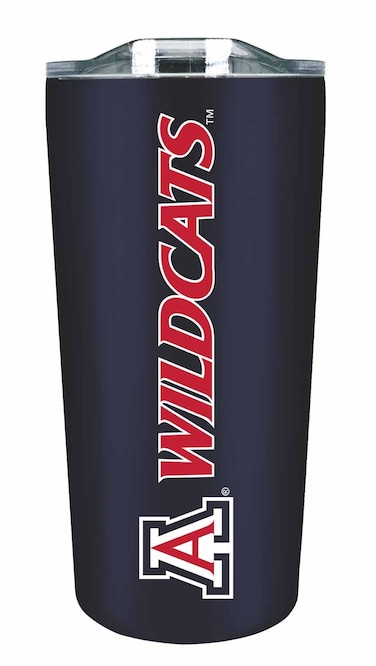 Campus Colors NCAA Stainless Steel Tumbler perfect for Gameday - 18 oz - Double Walled - Keeps Drinks Perfectly Insulated (Arizona Wildcats - Navy)