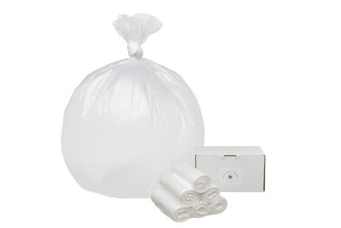 33 Gallon Garbage Trash Bag 33X40" Clear 150 Count Can Liner Bulk 30 Gallon 31 Gallon 32 Gallon 34 Gallon 35 Gallon Made in USA