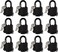 12 Pack Locks with Keys, Weatherproof Padlocks Keyed Alike with 1-9/16 in.Wide Body,Heavy Duty Pad Lock for Outdoor Use
