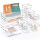 13 PCS Drawer Organizer Set, 5 Varied Size Bathroom and kitchen Drawer cabinet organizer Trays, Clear Storage Bins for Makeup, Jewelry, Utensils and Gadgets