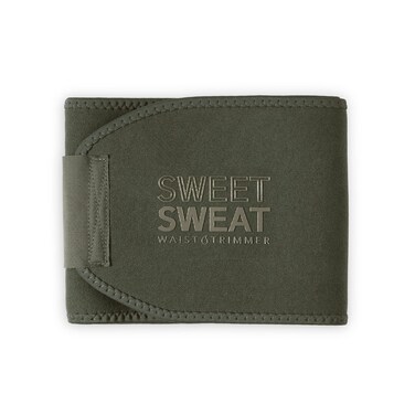 Sports Research Sweet Sweat Waist Trimmer Premium Sweat Enhancing Fitness Belt for Women &amp; Men - 5 Adjustable Sizes - Army Green (Large)