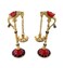 Gemstone Work Parrot Design 7.5 Inches Brass Hanging Diya Pair, Material - Brass, Standard, Pack of 2
