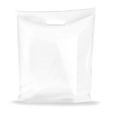 Clear Merchandise Plastic Shopping Bags - 100 Pack 15" x 18" with 2 mil Thick Extra Large Retail Bags - Die Cut Handles - Perfect for Large Packages, Children Toys - Color Clear - 100% Recyclable