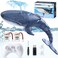 New Upgrade Pool Toys Remote Control Whale Shark Outdoor RC Boat Water Toys for Kids Age 8-12, 6+ Year Old Boys &amp; Girls (2 x Batteries)