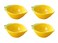 4pcs Ceramic Appetizer Plates Lemon Shape Side Dishes Seasoning Plates
