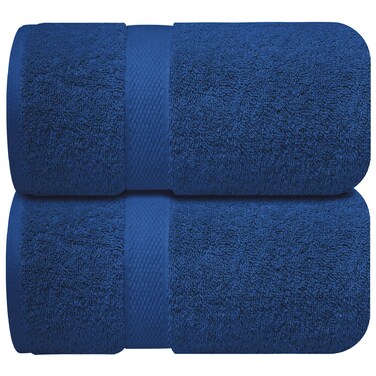 Infinitee Xclusives &ndash; Luxury Bath Sheets Towels &ndash; 2 Pack (35X70 Inches) &ndash; 100% Ring Spun Cotton Extra Large Bath Towels for Bathroom &ndash; Super Soft, Absorbent, Hotel &amp; Spa Quality (Tranquil Navy)