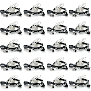 20 Pack Walkie Talkie Earpiece with Mic for BaoFeng Radio Retevis Headset for Baofeng UV-5R BF-888S Arcshell Retevis H-777 RT21 RT22 Kenwood 2 Way Radio by LUITON
