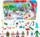 Fisher-Price Imaginext DC Super Friends Advent Calendar, Christmas Toy with 24 Figures &amp; Accessories for Preschool Kids Ages 3+ Years
