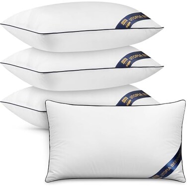 Utopia Bedding Throw Pillow Inserts (Pack of 4, White), 12 x 20 Inches Decorative Indoor Pillows for Sofa, Bed, Couch, Cushion Sham Stuffer