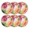 UPware Melamine Dinner Plate Set of 6, BPA-Free Dishwasher Safe Round Plates Dinner Dishes for Main course, Pasta, and Salad, 11 Inch Dinner Plates (Pink Floral)