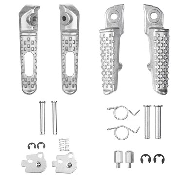 Front Rear Foot Pegs Fits for 2004-2012 honda CBR1000RR, 2003-2006 CBR600RR, 2008-2012 CB1000R (Front +Rear-White)