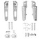 Front Rear Foot Pegs Fits for 2004-2012 honda CBR1000RR, 2003-2006 CBR600RR, 2008-2012 CB1000R (Front +Rear-White)