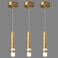 Modern Pendant Light Kitchen Fixture Dimmable LED Gold Mini Pendant Lighting fo Kitchen Island Bedroom Bedside Table Small Pendant Lights (3-Pack)