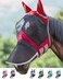 Harrison Howard CareMaster Pro Luminous Horse Fly Mask Large Eye Space Long Nose with Ears UV Protection for Horse Red XL Extra Full