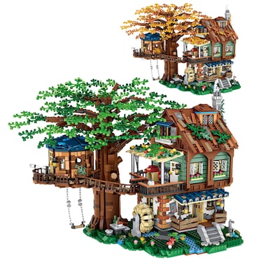 Idea Tree House Model Building Toy Set for Adult - 4761PCS Build and Display Challenge House Blocks Kit for Teen Boy Girl Age 14+ Enjoy Creative Adventure Toy Gift(Not Compatible with Lego Treehouse)
