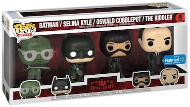 Funko Pop! Heroes: The Batman, Selina Kyle, The Riddler, Oswald Cobblepot -4 Pack,Walmart Exclusive!
