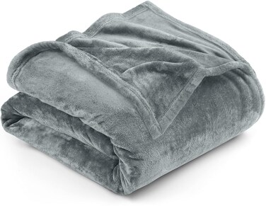 Utopia Bedding Fleece Blanket King Size Ash Grey 300GSM Luxury Fuzzy Soft Anti-Static Microfiber Bed Blanket (90x102 Inch)