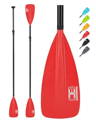 OCEANBROAD SUP Paddle - Adjustable Stand-Up Paddle for Paddleboard Kayak, Adjustable Aluminum Alloy Shaft with Reinforced Nylon Blades