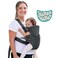 Infantino Swift Classic Carrier with Pocket, 2-Ways to Carry Carrier with Wonder Bib &amp; Essentials Storage Front Pocket for Babies 7-26lb, Adjustable Strap, Gray