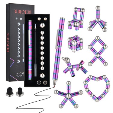 Fidget Pen-Decompression Magnetic Pen With Fidgets Magnets Stylus-Best Gift for 8-12 Years Old-Writing Ballpoint &amp; Fidget Toys Adults Magnet Pen-Unique Gifts for Teen Girls &amp; Boys(Multi)