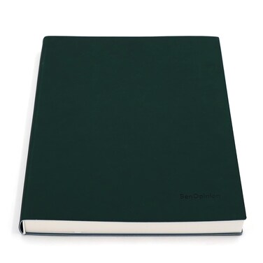 Large Blank Notebook Journal for Writing Drawing, Soft Faux Leather Cover, 100GSM Papers, 320 Pages, A4 8.4x11.4 inches Sketch Book(Green, Plain)