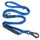 IOKHEIRA 6Ft /4Ft Dog Leash Rope for Large Dogs, Heavy Duty with Comfortable Padded Handle and Highly Reflective Threads,4-in-1 Multifunctional Dog Leashes with Car Seat Belt for Training (Blue)