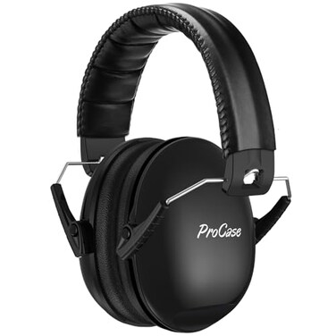 ProCase Noise Cancelling Headphones for Kids Toddler, SNR 27dB Noise Reduction Ear Muffs, Hearing Protection for Monster Jam, Concerts, Fireworks, Shooting, Air Show, Autism Sensory Needs -Black