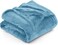 Utopia Bedding Fleece Blanket King Size Washed Blue 300GSM Luxury Fuzzy Soft Anti-Static Microfiber Bed Blanket (90x102 Inch)