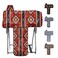 Harrison Howard Sturdy Waterproof Western Saddle Cover with Stylish Prints That Stand Out Keep Your Saddle in Pristine Condition Perfect for Showing or Riding Events-Classic Indian Red
