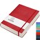 AHGXG Lined Journal Notebook - 320 Numbered Pages Large B5 Thick College Ruled Journal, 100gsm Thick Lined Paper, Faux Leather Softcover, for Work School, 7.6'' X 10''-Red