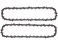 2-PACK 16" replacement chain for Worx WG300 WG303 WG303.1 WG304 Chainsaw Chain Blade 57DL 3/8LP .05