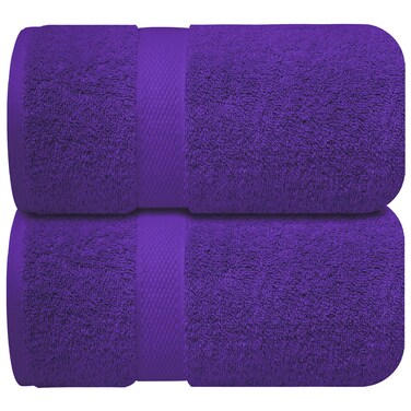 Infinitee Xclusives&ndash; Luxury Bath Sheets Towels &ndash; 2 Pack 600 GSM (35X70 Inches)&ndash; 100% Ring Spun Cotton Extra Large Bath Towels for Bathroom &ndash; Super Soft, Absorbent, Hotel &amp; Spa Quality Profound Purple