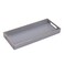 MAONAME Gray Bathroom Tray, Plastic Vanity Tray, Countertop Tray, Gold Edged Decorative Tray with Handles, Perfume Organizer for Dresser, Bathroom Accessories, 13.8" x 6" x 1.57