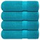 Infinitee Xclusives Luxury 100% Ring-Spun Cotton Bath Towels Set of 4 (27x54 inches) &ndash; Soft, Absorbent &amp; Quick-Drying Towels for Bathroom, Gym, Spa &amp; Hotel Use (Serene Teal)