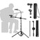 Microphone Tripod Stand, KDD Gooseneck Mic Boom Arm Stand Height Adjustable 30" - 80" with Two Mic Clips, Two Mic Arms and 3/8" to 5/8" Adapter for Singing, Stage, Blue Yeti Snowball, Most Mics
