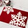 Christmas Bathroom Decor Red Bathroom Rugs Cute Bath Mat Non-Slip White Snow Christmas Home Decorations Microfiber Absorbent Shower Rug for Bathtub, 20&rdquo;x32&rdquo;