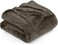 Utopia Bedding Fleece Blanket King Size Brown 300GSM Luxury Fuzzy Soft Anti-Static Microfiber Bed Blanket (90x102 Inch)